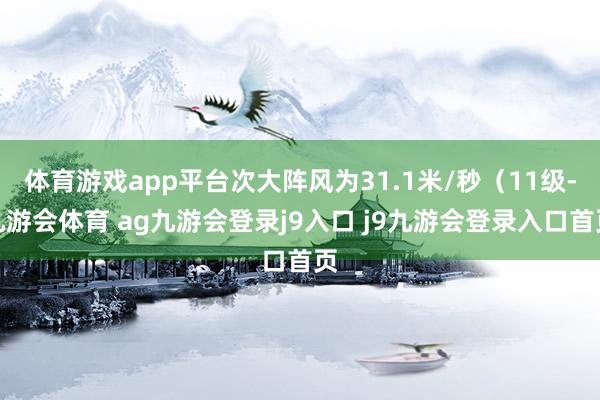 体育游戏app平台次大阵风为31.1米/秒（11级-九游会体育 ag九游会登录j9入口 j9九游会登录入口首页